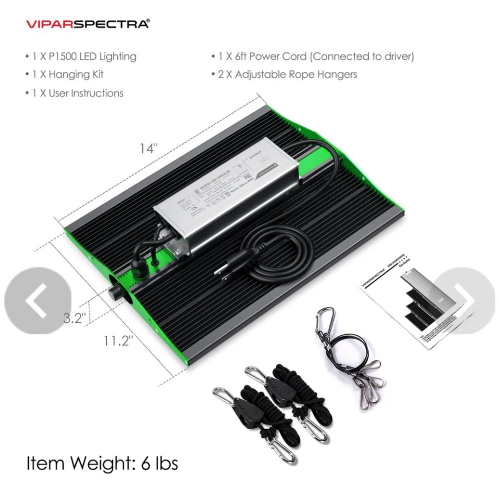 VIPARSPECTRA P1500 LED Grow Light Full Spectrum Grow Lights w/Samsung LEDs